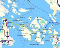 The route home....Brentwood Bay to Anacortes.